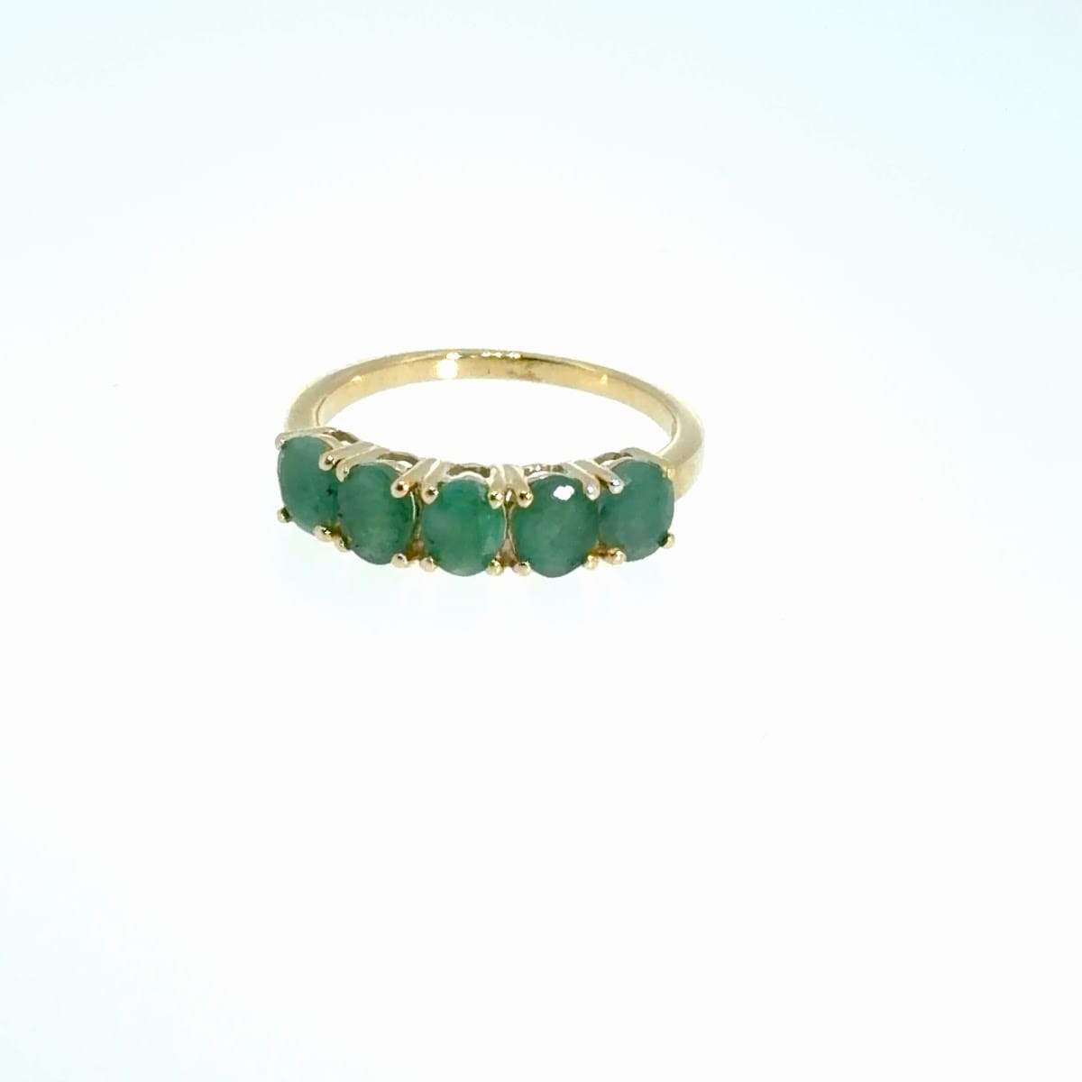 Anillo Churumbela de Esmeralda en Oro Amarillo