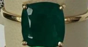 Anillo Solitario De Esmeralda