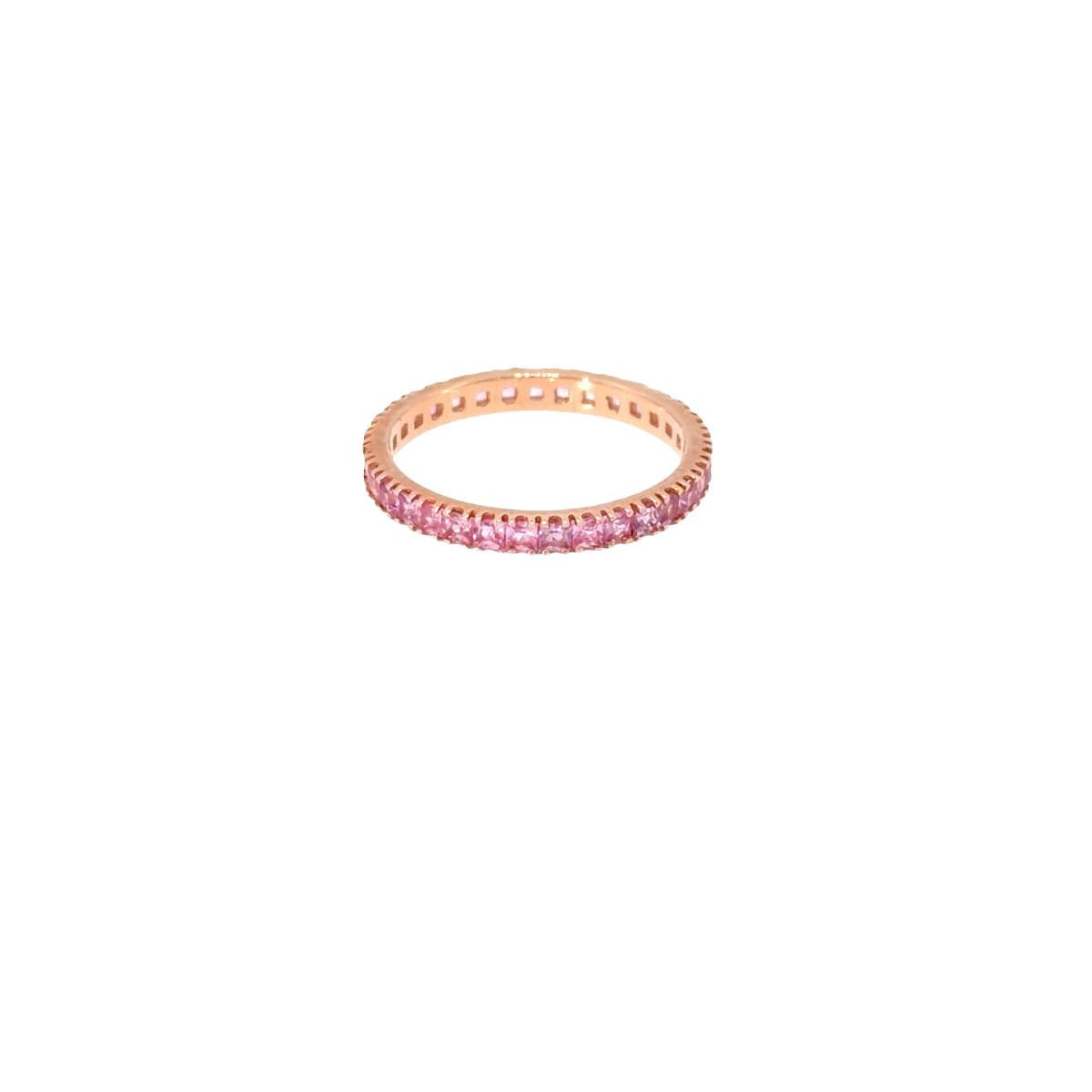 Anillo Churumbela De Zafiro Rosa En Oro Amarillo De 14K