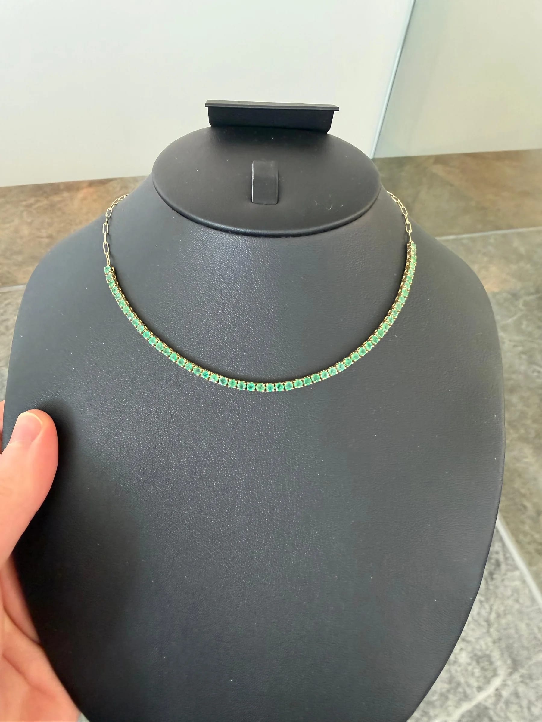 Collar Tennis De Esmeralda