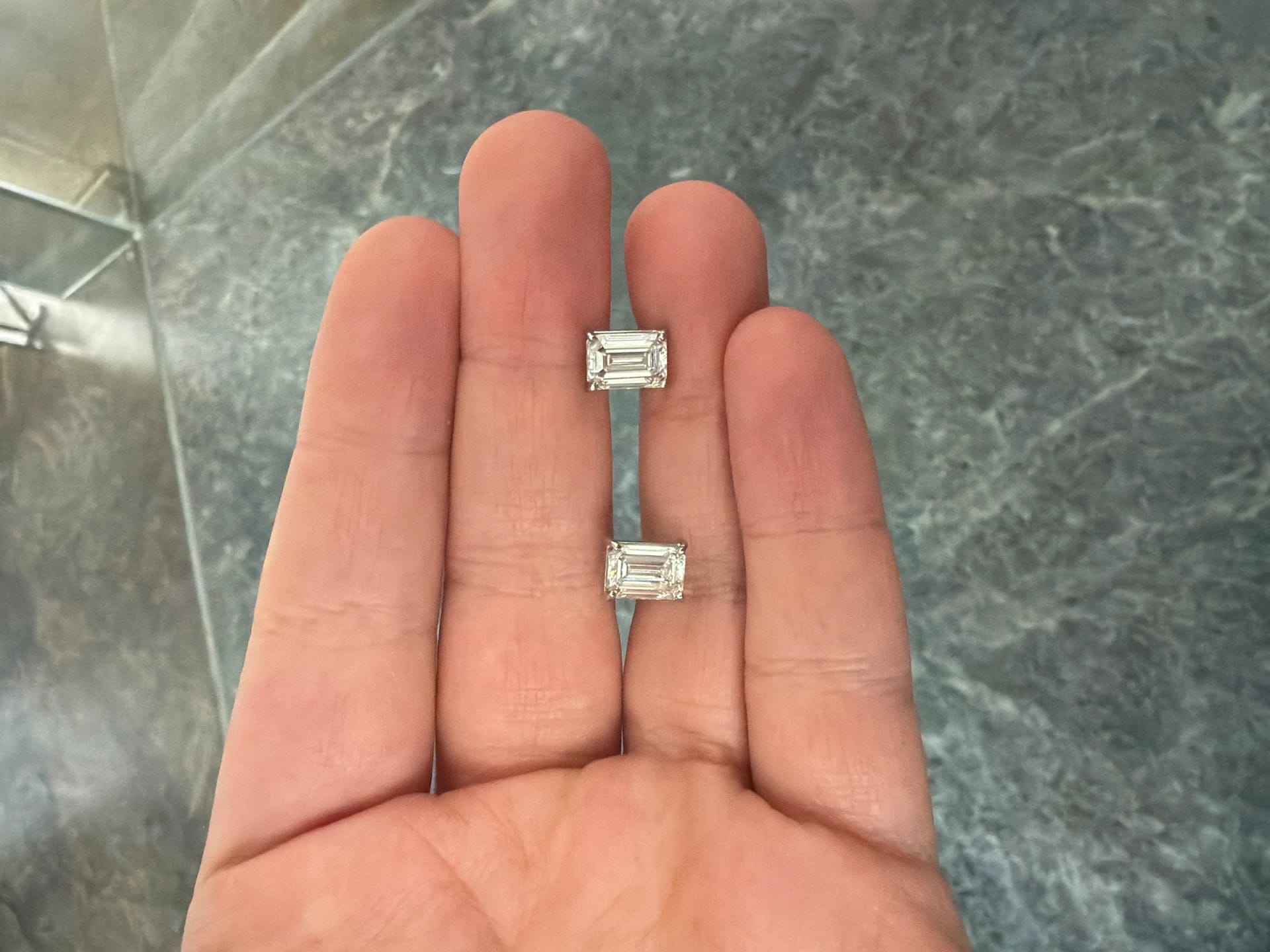 Aretes Solitario Studs De Diamante Lab En Oro Blanco De 14K